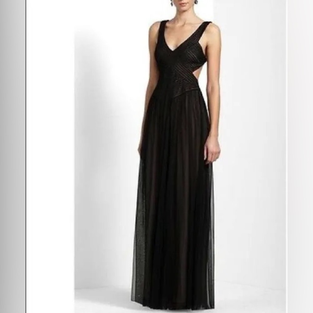 BCBG Black Tulle Gown